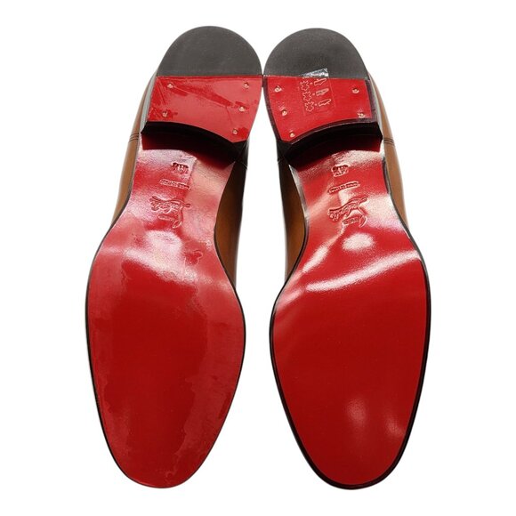 Christian Louboutin Antonio Chelsea Leather Boots - Brown EU 41.5 / US 8.5 $1350 - Picture 6 of 9